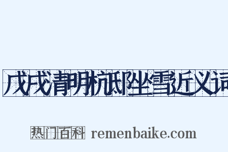 戊戌清明杭邸坐雪近义词是什么意思的图片